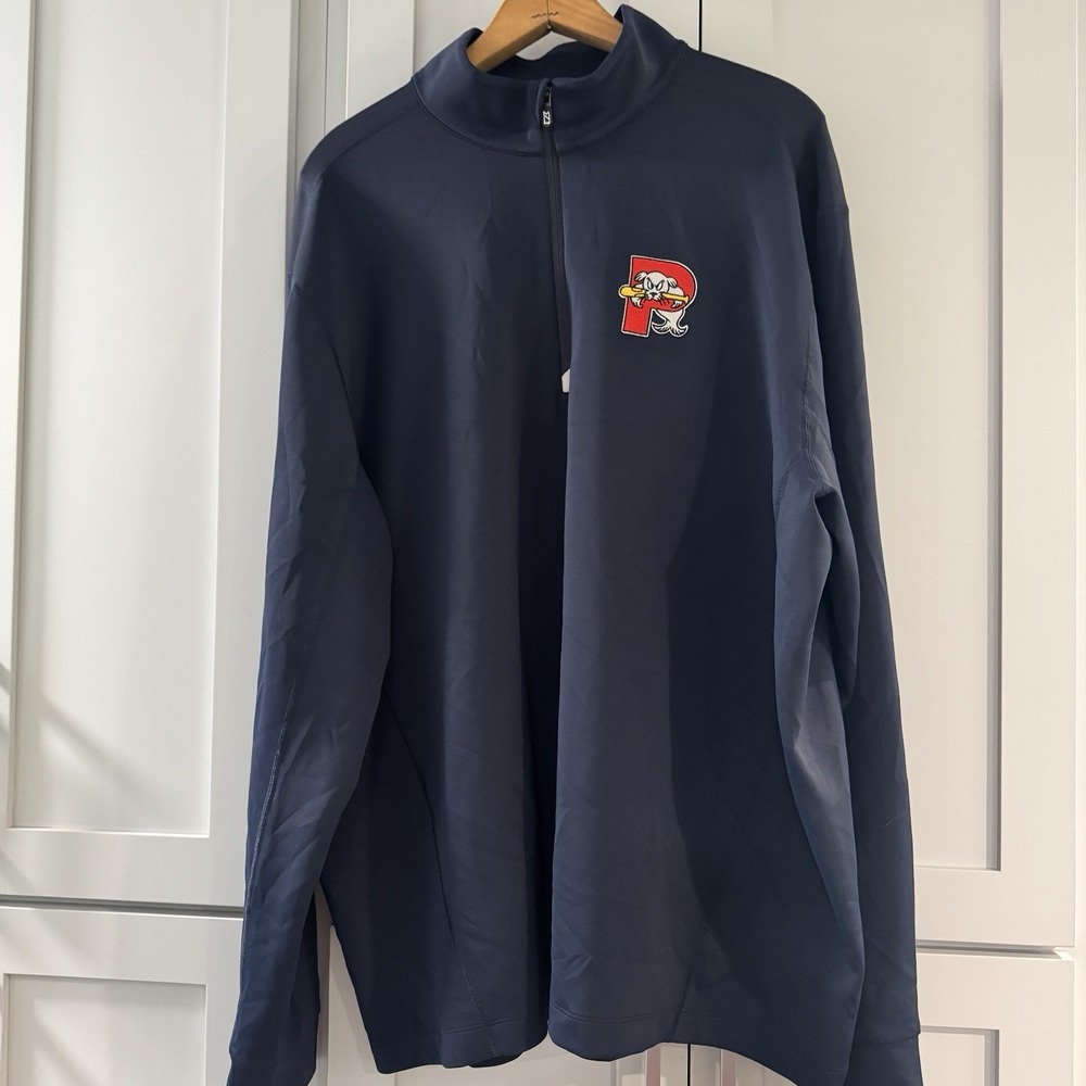 Cutter & Buck Portland Sea Dogs Blue Quarter Zip‎ XXL Performance Golf Pullover